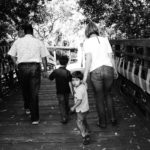 Black and white family portraits