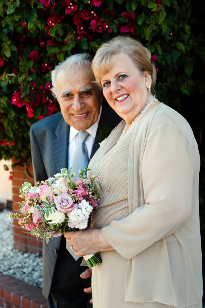 An older bridal couple and their love story