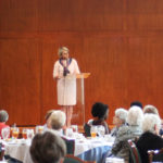 Margaret Spellings speaks at the Carolina Club in Chapel Hill, NC