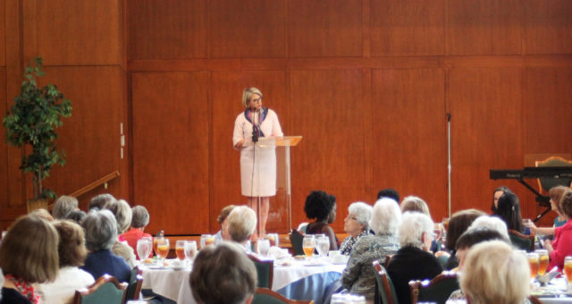 Dr. Margaret Spellings speaks at the University Woman's Club Spring Luncheon | Event Photography at the Carolina Club in Chapel Hill, NC