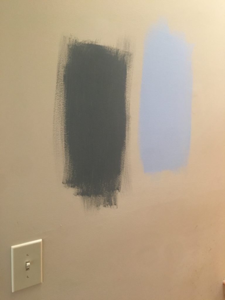 Testing paint on the walls | Barbara Bell Photography