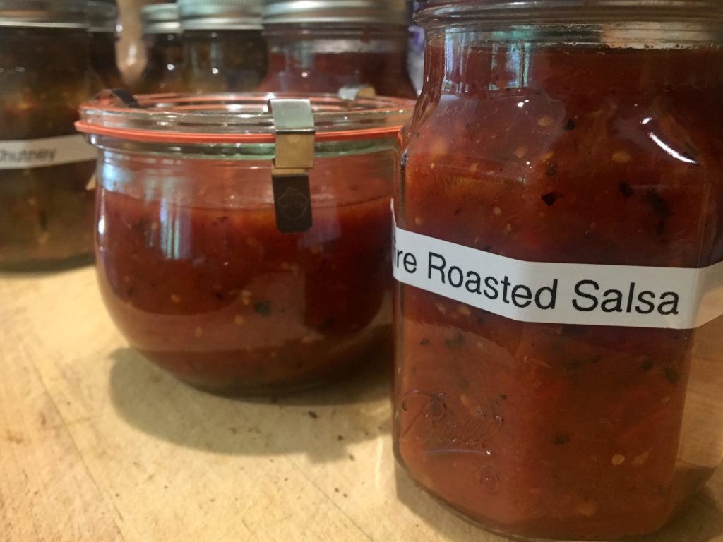 Fresh from the garden, fire roasted salsa with Barbara Bell Photography