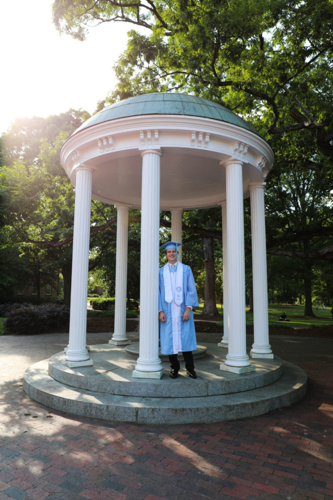 A photograph at the Old Well is a must when visiting the UNC campus in Chapel Hill.