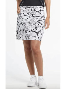 Black and white skort on model